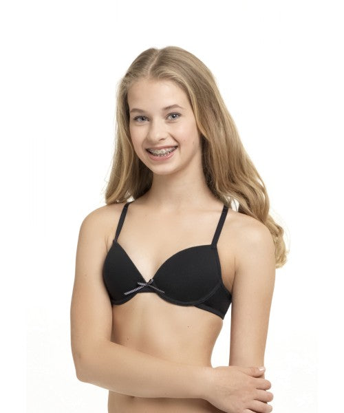Padded bra with flexwire in cotton 30.05.0040-020 020 Black