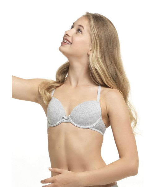 Padded bra with flexwire in cotton 30.05.0040-090 090 Grey