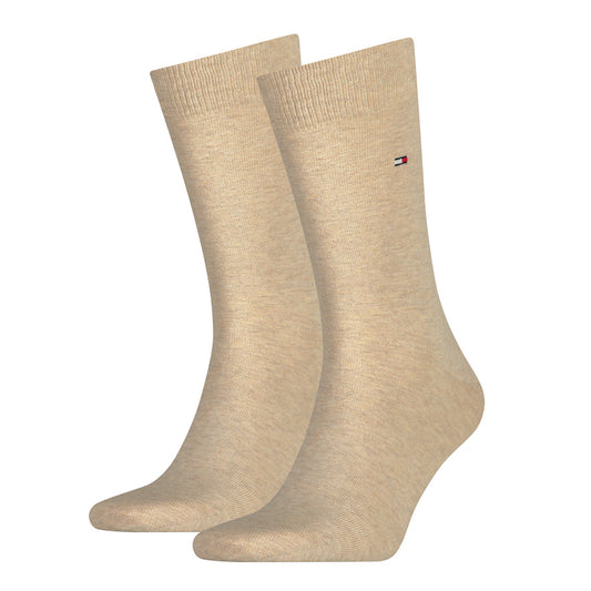 TH MEN SOCK CLASSIC 2P 371111 369 light beige melange